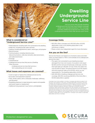 Dwelling Underground Service Line Sell Sheet
